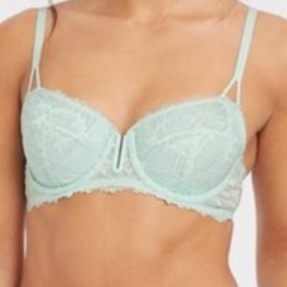 NWT Women's Unlined Balconette Lace Bra Auden Ocean Green Sz 36DD - Picture 1 of 5